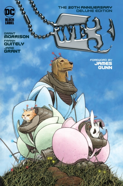 Binding: Hardcover
Description: Writer Grant Morrison and artist Frank Quitely deliver the emotional journey of WE 3 - three house pets weaponized for lethal combat by the government - as they search for 'home and ward off the shadowy agency who created them.