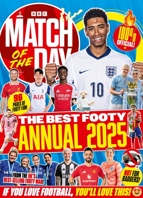 Binding: Hardcover
Description: What a save! The MOTD annual returns bursting with fun football trivia games puzzles cartoons and much much more. Packed with fun football trivia quizzes games puzzles top 10s cartoons and more this is the only annual fans of this beautiful game will need.
