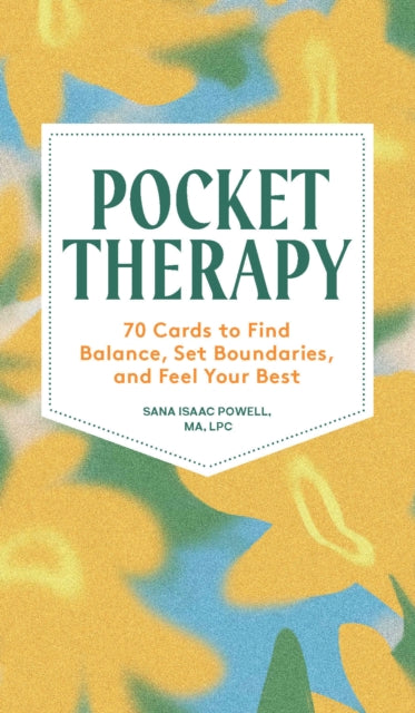 Binding: Toys & Hobbies
Description: Therapy wherever and whenever you need it. Pocket Therapy is a lovely take - anywhere guide to practicing self - care and prioritizing your mental health.