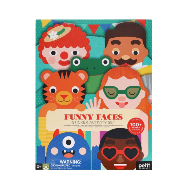 Binding: Toys & Hobbies
Description: Hours of fun await with this Funny Faces Sticker Activity Set. The large foldout features playful detailed illustrations on both sides. Children can choose from over 100 repositionable stickers to make funny faces and silly scenes.
