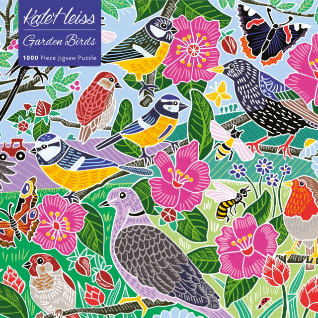 Flame Tree Publishing - Adult Jigsaw Puzzle: Kate Heiss: Garden Birds 1000 - Piece Jigsaw Puzzles