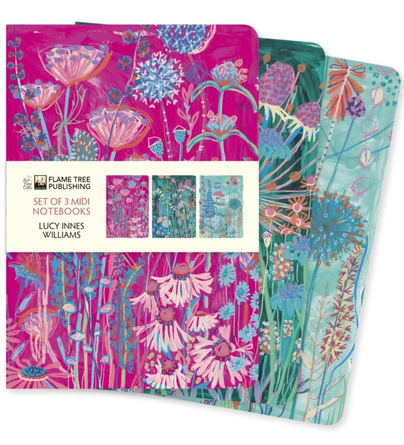 Binding: Notebooks, Journals, And Diaries
Description: Shrink - wrapped set of 3 midi notebooks each with a different painting by Lucy Innes Williams. Stitched spine with ruled and blank pages. High - quality production makes a stunning gift. Ideal for personal use too.