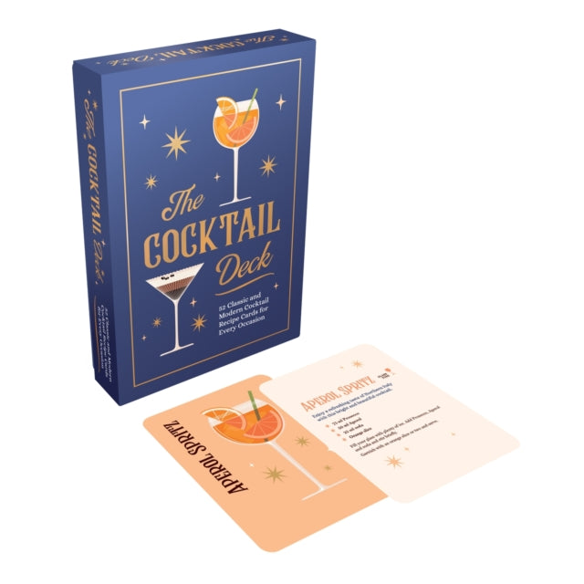 Binding: Toys & Hobbies
Description: Dive into this deck of 52 cards containing delicious cocktail recipes both classic and modern. The box also includes a pocket - sized booklet and stand for displaying the recipe cards.