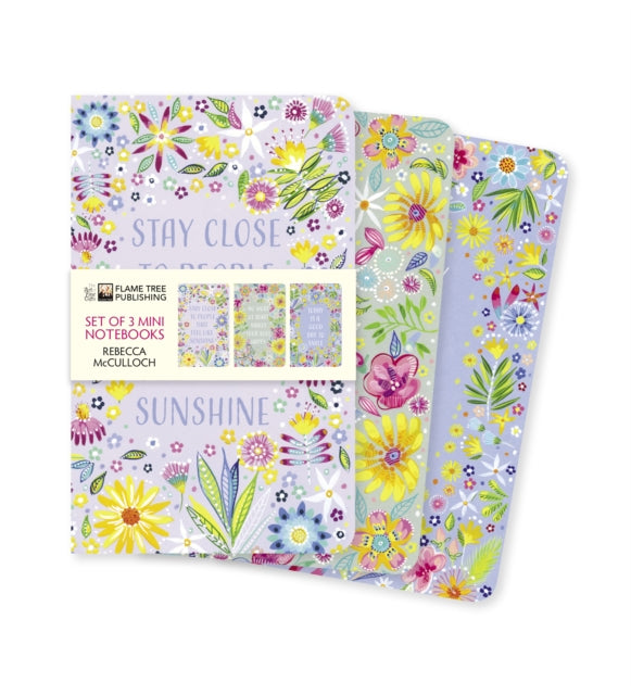 Binding: Notebooks, Journals, And Diaries
Description: The Rebecca Mc Culloch Set of 3 Mini Notebooks features a collection of three mini foiled notebooks with alternating lined and blank pages. Each notebook has a different beautiful design: lilac sage and blue.
