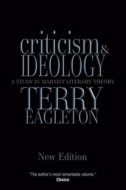 Binding: Paperback
Description: Terry Eagleton is one of the most important and most radical theorists writing today. His witty and acerbic attacks on contemporary culture and society are read and enjoyed by many and his studies of literature are regarded as classics of contemporary criticism.