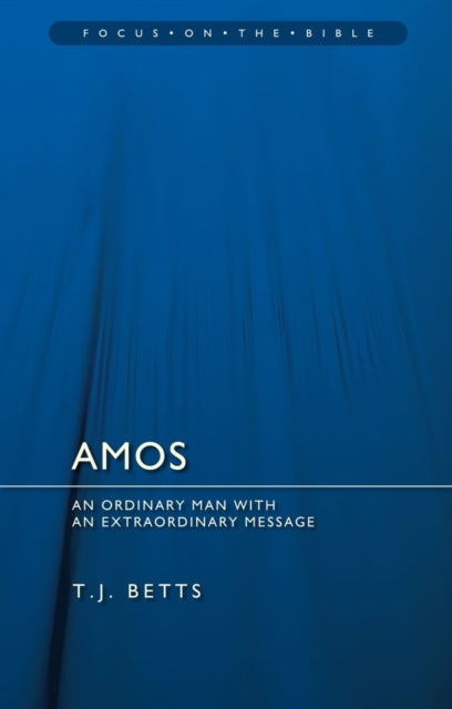 Binding: Paperback
Description: Amos had no claim to fame. He was not even a son of a prophet. Neither had he had any formal training to be a prophet. Yet God called him out from a career of overseeing Herdsman. He was sent out from the south to bring the Lord's message to Samaria in the Northern Kingdom.
