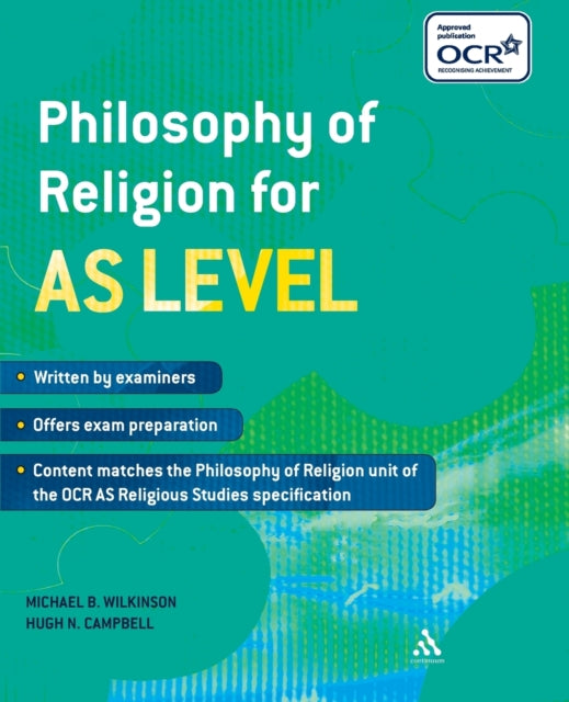 Binding: Paperback
Description: Covers the OCR (Oxford Cambridge and RS a Requirement) course specification for the Philosophy of Religion at AS Level.