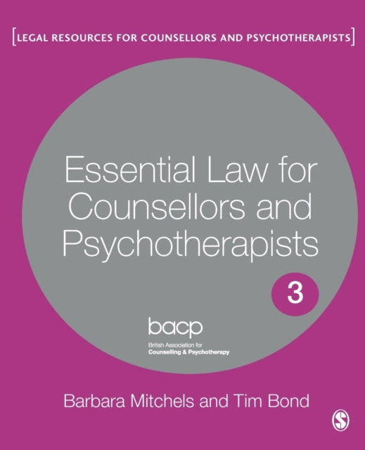Binding: Paperback
Description: This third book in the authoritative BACP Legal Resources for Counsellors and Psychotherapists series provides a user - friendly guide to the law for all those practising and training in the counselling profession.