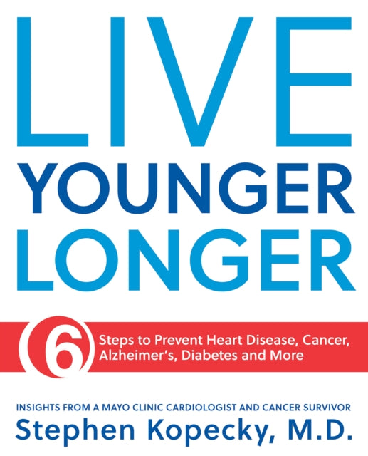 Binding: Paperback
Title: Live Younger Longer 6 Steps To Prevent Heart Disease Cancer Alzheimer's And More
Author(s): Kopecky Stephen L.
Publisher: Mayo Clinic Press
Barcode: 9781893005679
Pages: 224 Pages, 50 Illustrations, Unspecified
Publication Date: 9/21/2021
Category: Family & Health