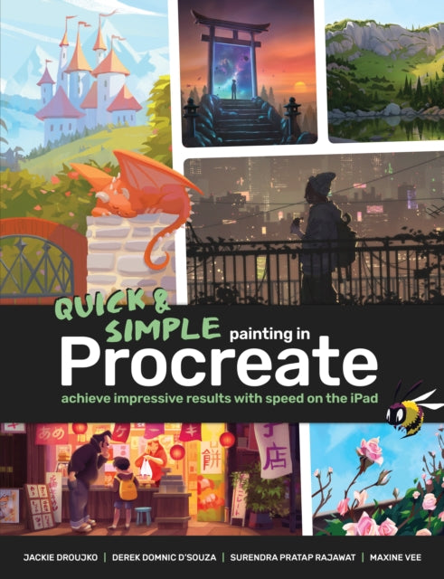 Binding: Paperback
Description: Perfect for Procreate beginners or more advanced artists this inspiring book shows how to create impressive paintings using very quick and simple techniques. These tricks provide the perfect base for aspiring artist to build confidence and grow their skills.