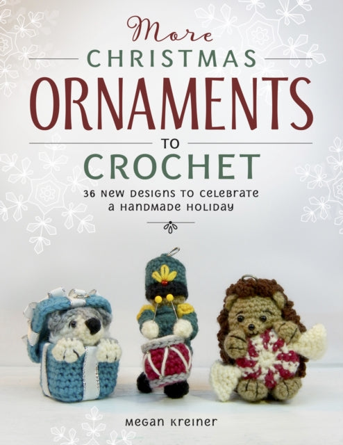 Binding: Paperback
Description: Deck the Halls with Handmade Christmas Decorations. Get into the Christmas spirit spruce up your tree and add some handmade charm to the holiday with the 36 cheerful designs in More Christmas Ornaments to Crochet.