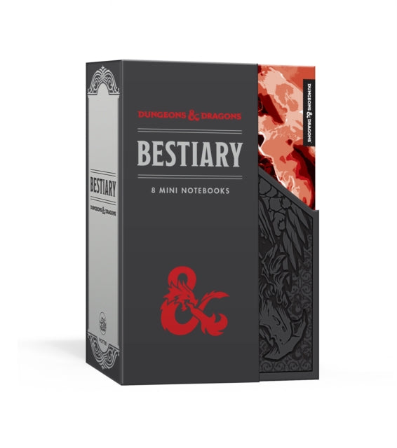 Binding: Notebooks, Journals, And Diaries
Description: This officially licensed 8 - notebook boxed set with red foil stamping and spot gloss on the slipcase features some of the most iconic beasts and creatures of Dungeons & Dragons.