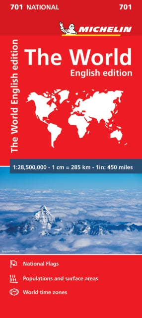Binding: Visual And Mapping
Description: (Edition updated in 2019) Updated regularly Michelin National Map The World will give you an overall picture of the World thanks to its clear and accurate mapping scale 1/28,500,000.