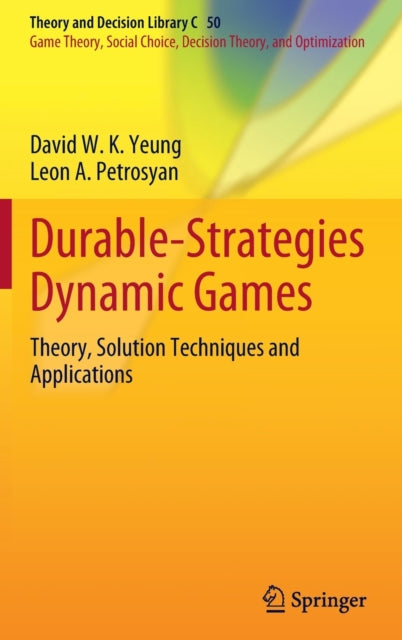 Binding: Hardcover
Description: Putting them into the mathematical framework of dynamic games is a great innovative effort." Vladimir Turetsky Professor Ort Braude College Durable - strategies Dynamic Games is trulya world - leading addition to the field of dynamic games.
