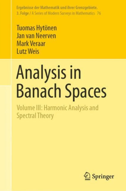Binding: Hardcover
Description: This third volume of Analysis in Banach Spaces offers a systematic treatment of Banach space - valued singular integrals Fourier transforms and function spaces.