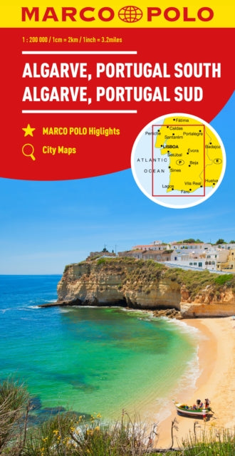 Binding: Visual And Mapping
Description: Marco Polo Algarve Map - the ideal map for your trip Let the Marco Polo Algarve Road Map guide you around this beautiful southern region of Portugal. Discover heavenly beaches and picturesque mountain villages with this highly durable detailed touring map of Algarve.