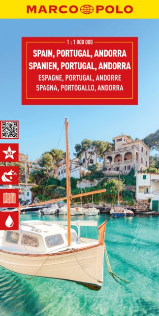 Binding: Visual And Mapping
Description: Let the Marco Polo Spain and Portugal Road Map guide you around these stunning countries. Explore Spain and Portugal's highways and byways with this highly durable detailed touring map of Spain and Portugal.