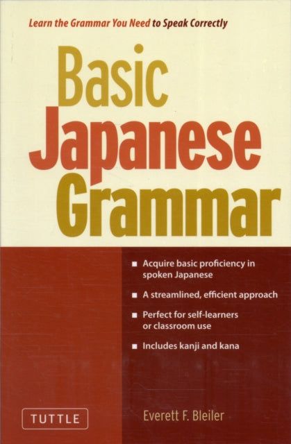 Binding: Paperback
Description: This is a clear simple and compact guide to colloquial everyday Japanese grammar. Basic Japanese Grammar teaches all the grammar you need to speak Japanese and understand simple spoken Japanese.