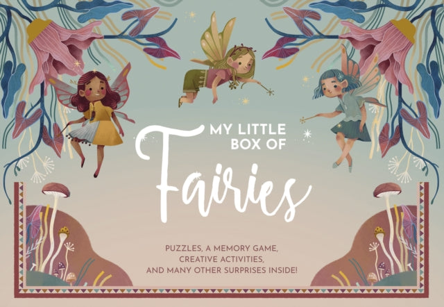 Binding: Book
Description: Kids can have a magical good time with the fairies in this kit which they can take everywhere they go. Inside this beautiful box is a board book featuring a tender goodnight story 20 game boards and 70 removable pieces for creating your own 3 D fairy world.