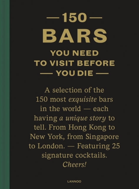 Binding: Hardcover
Description: Since 150 Bars You Need to Visit Before You Die came out in 2018, more than 17,000 copies have been sold. Time for an updated version with no less than 50 new bars. Discover which bars you must visit worldwide for their delicious cocktails unique interiors or authentic atmosphere.