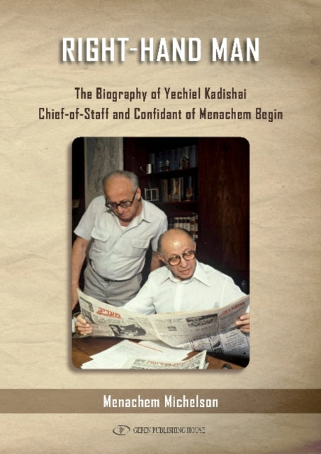 Binding: Hardcover
Description: Right Hand Man is the gripping story of Yechiel Kadishai Menachem Begins right - hand man and confidant.