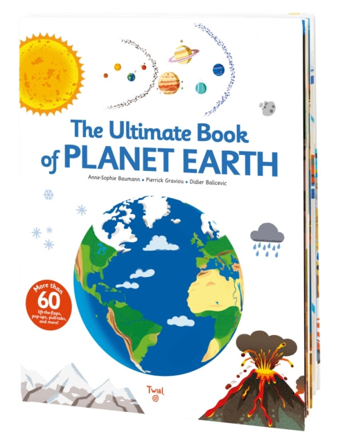 Binding: Hardcover
Description: Learn all about our planet's geology geography atmosphere weather and more: Magma erupts from a volcano turbines harness the power of wind Best of all lots of flaps popups pull - tabs and rotating wheels bring mountain ranges continents and oceans to life.