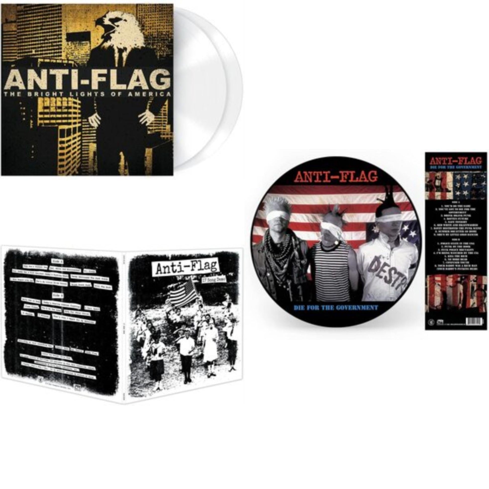 This is a 3 LP Vinyl SKU bundle.
1.This LP Vinyl is brand new.Format: LP VinylMusic Style: PunkThis item's title is: Bright Lights Of America (2LP/180G/Solid White Vinyl)Artist: Anti-FlagLabel: MUSIC ON VINYLBarcode: 8719262020610Release Date: 8/20/2021
2.This LP Vinyl is brand new.