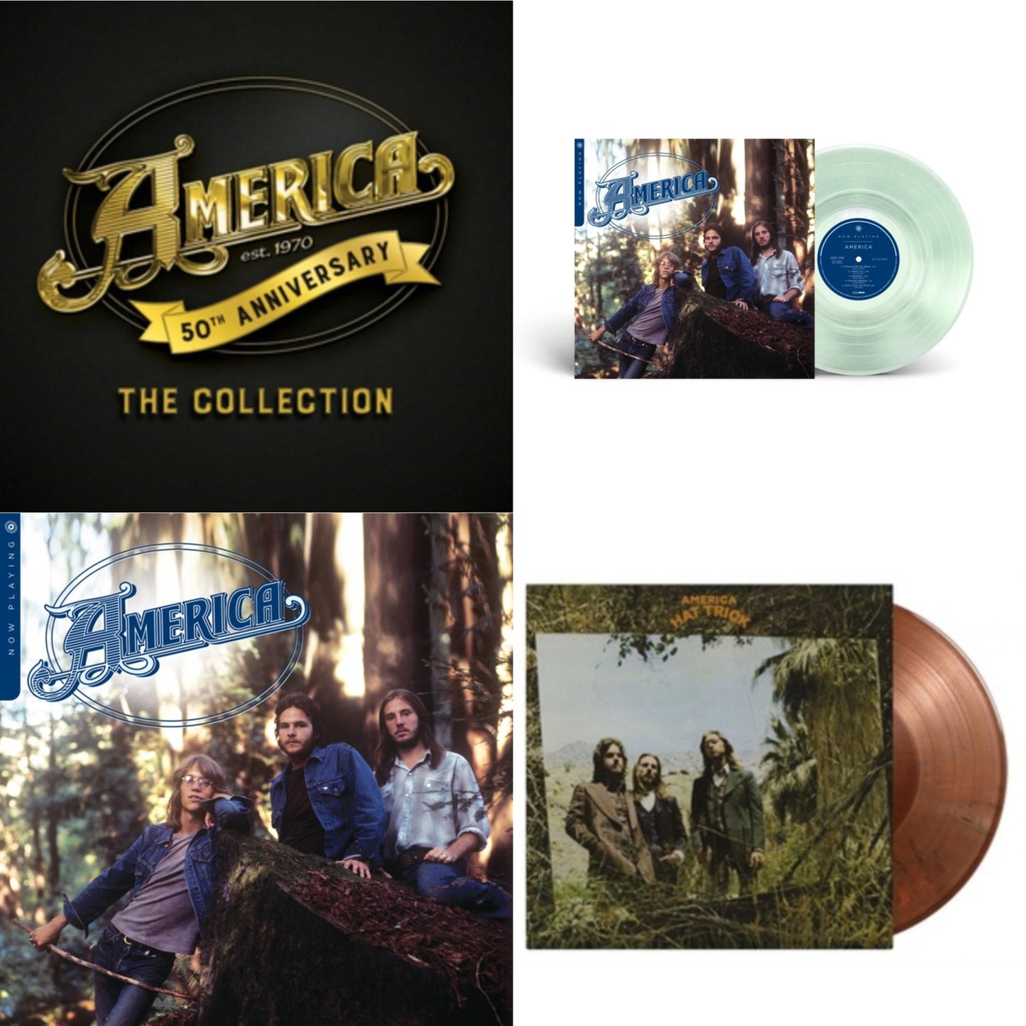 This is a 4 LP Vinyl SKU bundle.
1.This LP Vinyl is brand new.Format: LP VinylThis item's title is: Now Playing (Bottle Clear LP Vinyl) (Syeor)Artist: AmericaBarcode: 081227818364Release Date: 1/5/2024
2.This LP Vinyl is brand new.