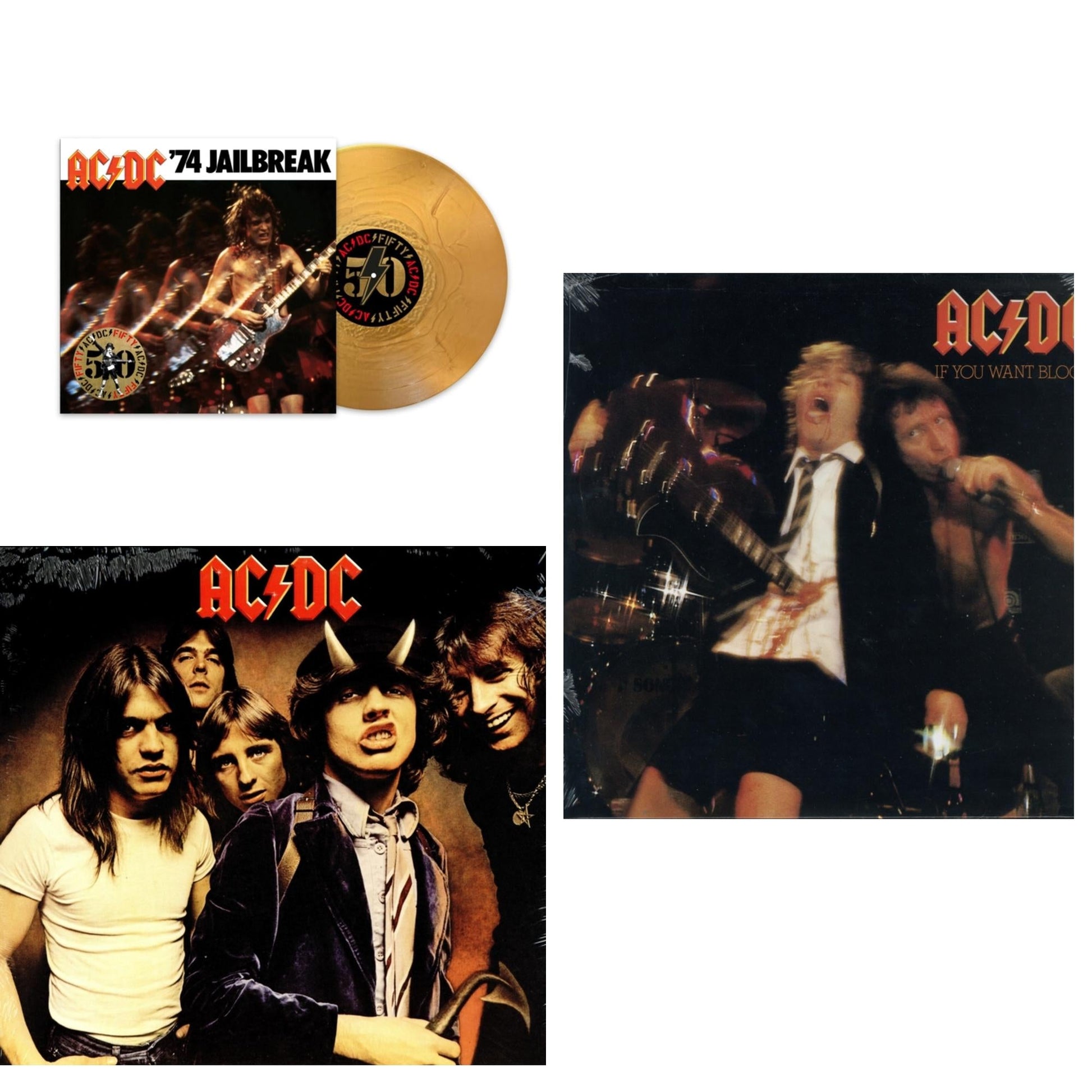 This is a 3 LP Vinyl SKU bundle.
1.This LP Vinyl is brand new.Format: LP VinylThis item's title is: 74 Jailbreak (50Th Anniversary/Gold Color LP Vinyl)Artist: Ac/DcBarcode: 196588733512Release Date: 6/21/2024
2.This LP Vinyl is brand new.