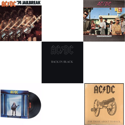74 Jailbreak (180G) & Dirty Deeds Done Dirt Cheap (180G) & Back In Black (180G) & For Those About To Rock (180G) & Who Made Who (180G)