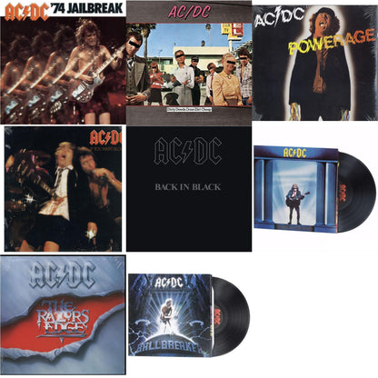 74 Jailbreak (180G) & Dirty Deeds Done Dirt Cheap (180G) & Powerage (180G) & If You Want Blood You've Got It (180G) & Back In Black (180G) & Who Made Who (180G) & Razor’S Edge (180G) & Ballbreaker (180G)