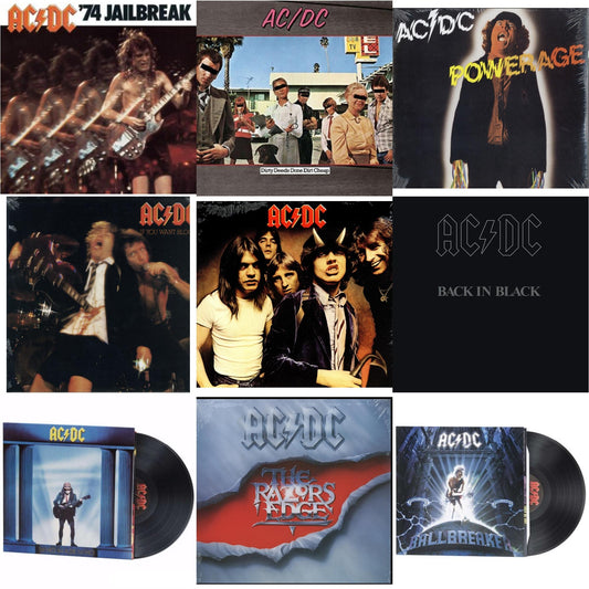 This is a 9 LP Vinyl SKU bundle.
1.This LP Vinyl is brand new.Format: LP VinylMusic Style: Hard RockThis item's title is: 74 Jailbreak (180G)Artist: Ac/DcLabel: LEGACYBarcode: 696998020016Release Date: 10/14/2003
2.This LP Vinyl is brand new.