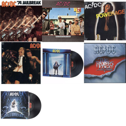 74 Jailbreak (180G) & Dirty Deeds Done Dirt Cheap (180G) & Powerage (180G) & If You Want Blood You've Got It (180G) & Who Made Who (180G) & Razor’S Edge (180G) & Ballbreaker (180G)