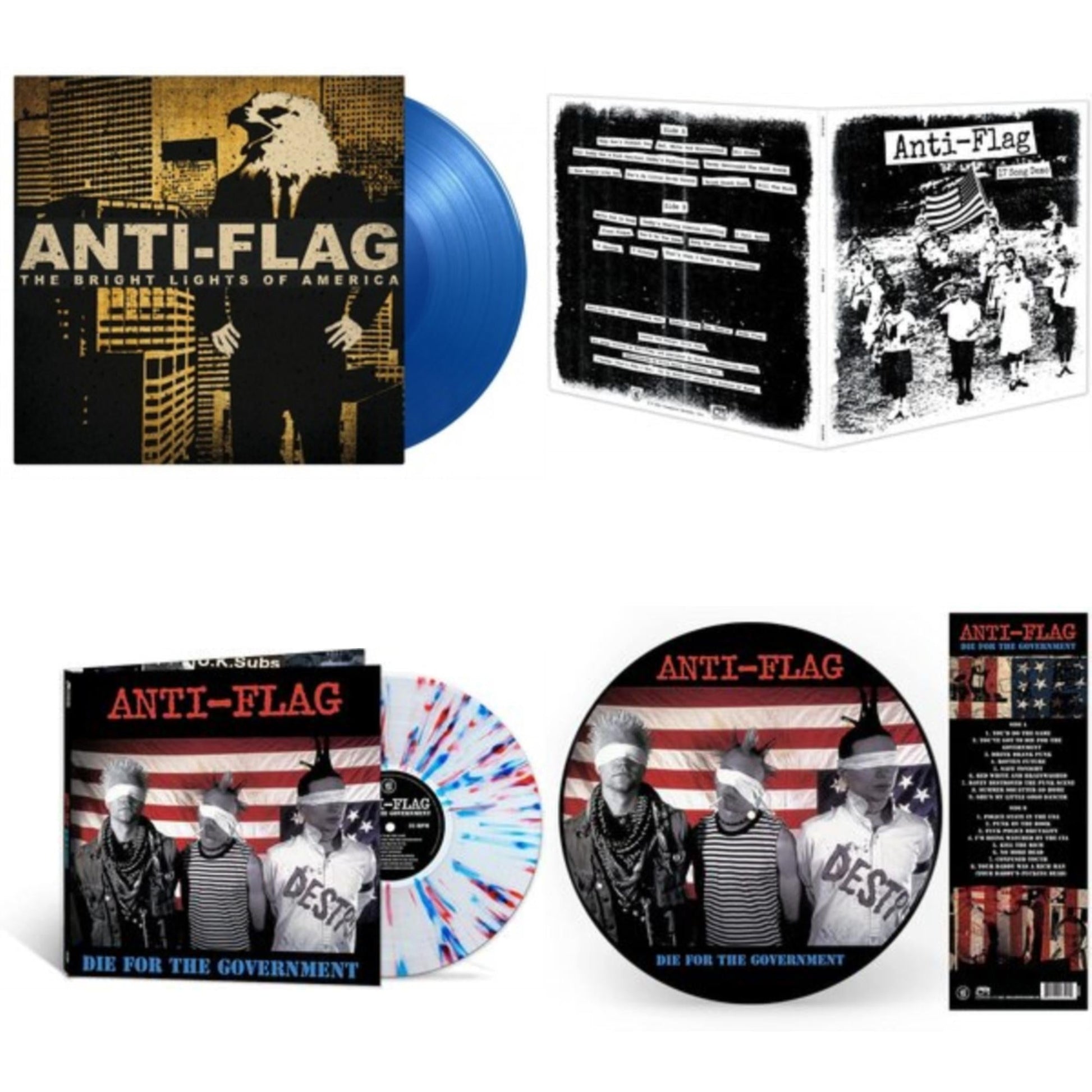 This is a 4 LP Vinyl SKU bundle.
1.This LP Vinyl is brand new.Format: LP VinylMusic Style: PunkThis item's title is: Bright Lights Of America (2LP/180G/Blue Vinyl)Artist: Anti-FlagLabel: MUSIC ON VINYLBarcode: 8719262020627Release Date: 9/10/2021
2.This LP Vinyl is brand new.