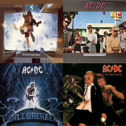 This is a 4 CD SKU bundle.
1.This CD is brand new.Format: CDMusic Style: Blues RockThis item's title is: Dirty Deeds Done Dirt CheapArtist: Ac/DcLabel: Albert ProductionsBarcode: 696998020221Release Date: 2/18/2003
2.This CD is brand new.