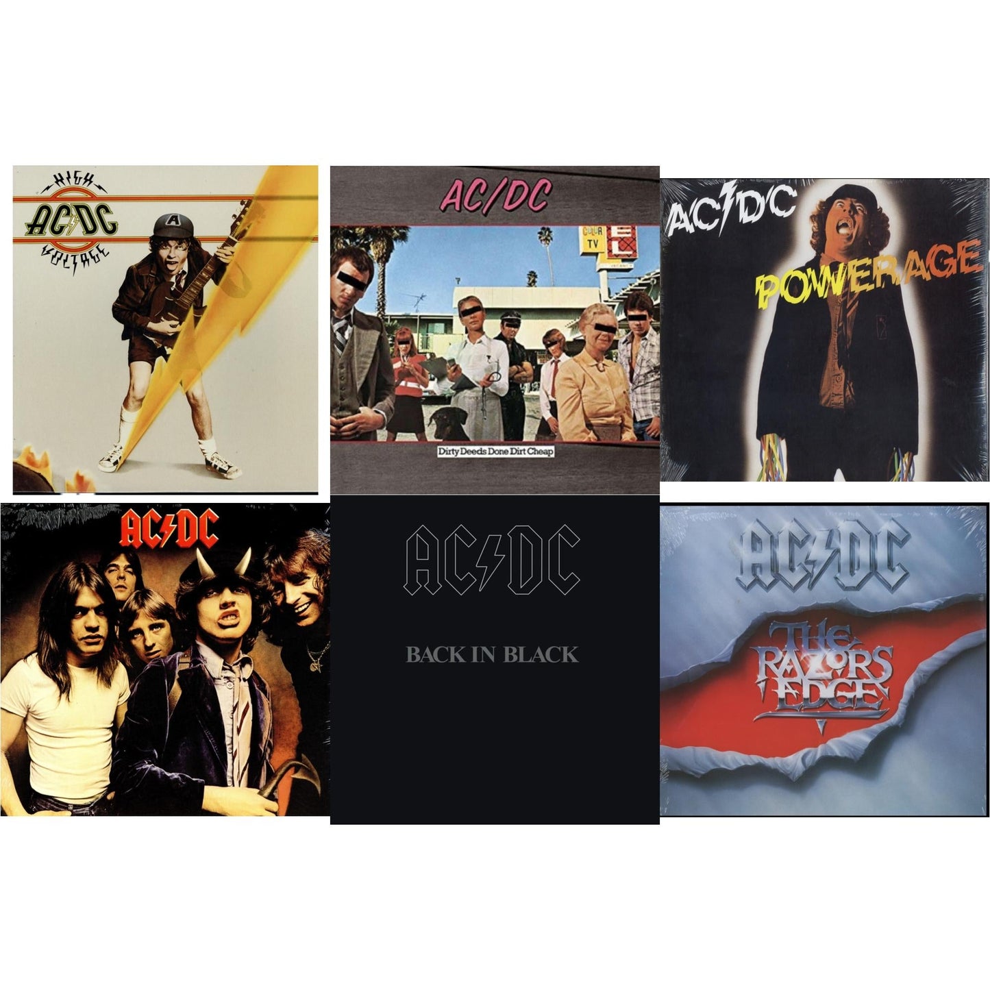 High Voltage (180G) & Dirty Deeds Done Dirt Cheap (180G) & Powerage (180G) & Highway To Hell (180G) & Back In Black (180G) & Razor’S Edge (180G)