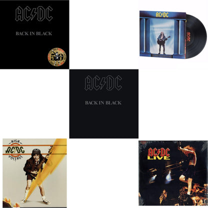 Back In Black (Gold Metallic LP Vinyl) & High Voltage (180G) & Back In Black (180G) & Who Made Who (180G) & Live (2LP/180G)