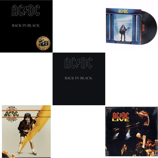 Back In Black (Gold Metallic LP Vinyl) & High Voltage (180G) & Back In Black (180G) & Who Made Who (180G) & Live (2LP/180G)