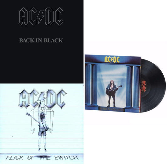This is a 3 LP Vinyl SKU bundle.
1.This LP Vinyl is brand new.Format: LP VinylMusic Style: Hard RockThis item's title is: Back In Black (180G)Artist: Ac/DcLabel: LEGACYBarcode: 696998020719Release Date: 10/14/2003
2.This LP Vinyl is brand new.