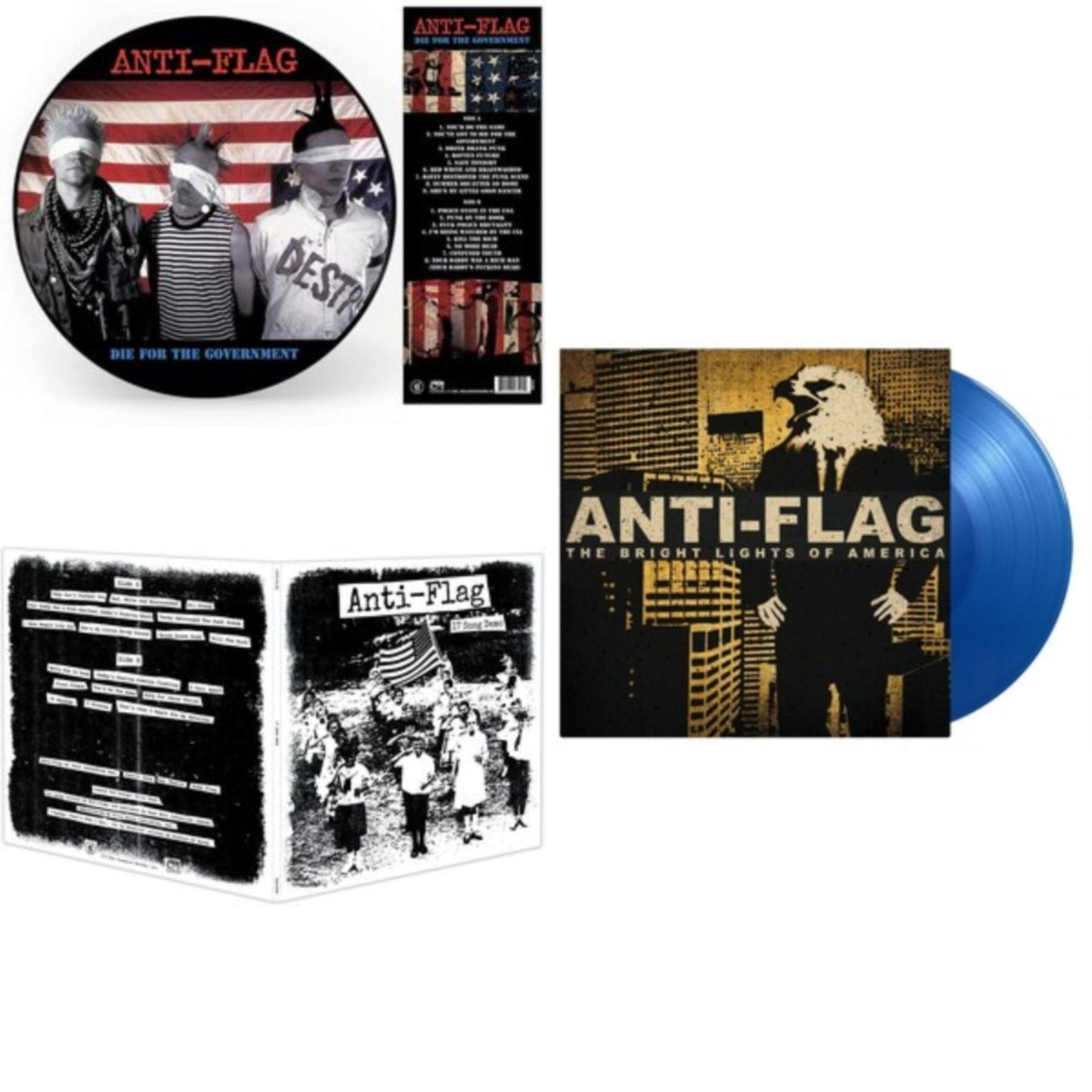 This is a 3 LP Vinyl SKU bundle.
1.This LP Vinyl is brand new.Format: LP VinylMusic Style: PunkThis item's title is: Bright Lights Of America (2LP/180G/Blue Vinyl)Artist: Anti-FlagLabel: MUSIC ON VINYLBarcode: 8719262020627Release Date: 9/10/2021
2.This LP Vinyl is brand new.