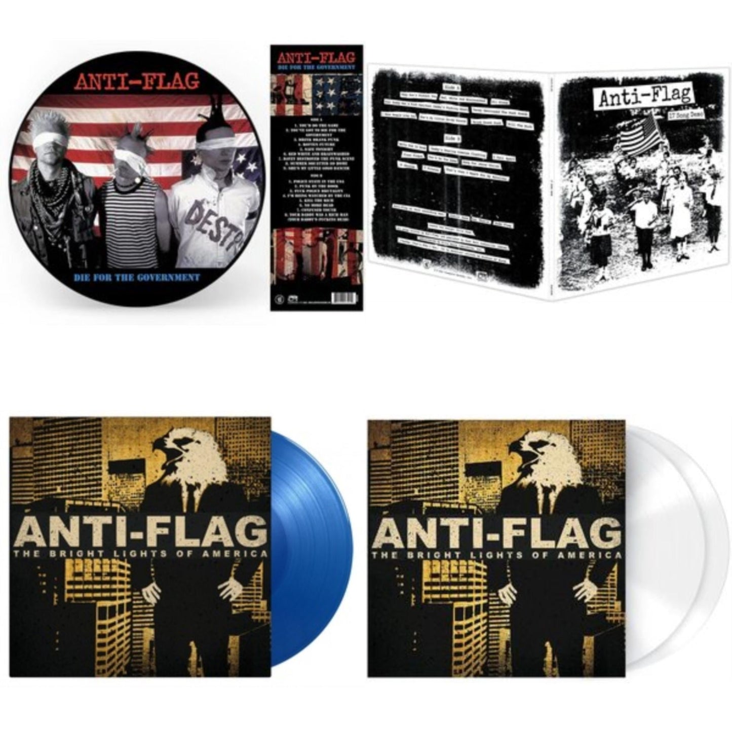 This is a 4 LP Vinyl SKU bundle.
1.This LP Vinyl is brand new.Format: LP VinylMusic Style: PunkThis item's title is: Bright Lights Of America (2LP/180G/Solid White Vinyl)Artist: Anti-FlagLabel: MUSIC ON VINYLBarcode: 8719262020610Release Date: 8/20/2021
2.This LP Vinyl is brand new.