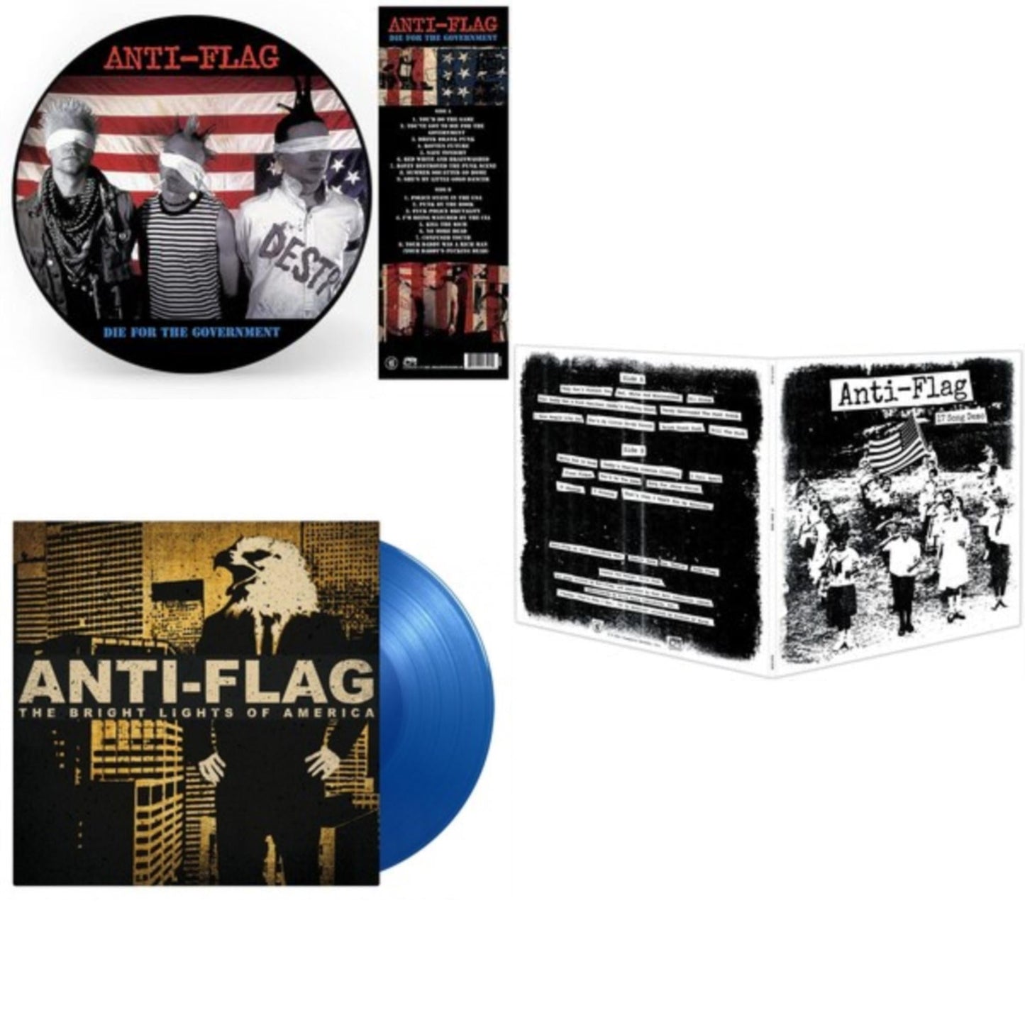 This is a 3 LP Vinyl SKU bundle.
1.This LP Vinyl is brand new.Format: LP VinylMusic Style: PunkThis item's title is: Die For The Government (Picture Disc)Artist: Anti-FlagLabel: NEW RED ARCHIVESBarcode: 889466265914Release Date: 2/25/2022
2.This LP Vinyl is brand new.