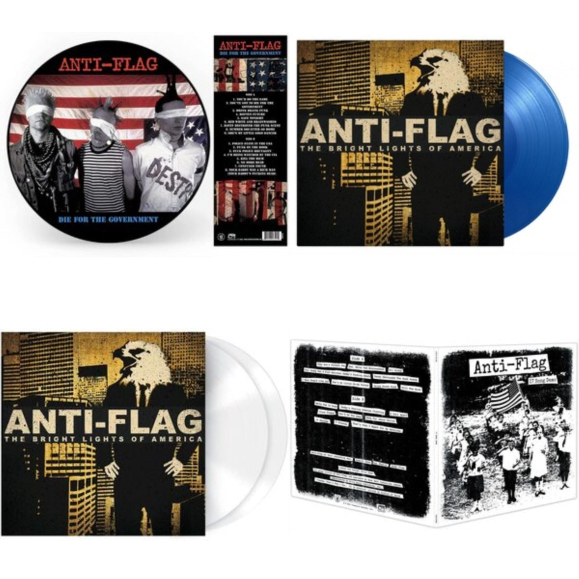 This is a 4 LP Vinyl SKU bundle.
1.This LP Vinyl is brand new.Format: LP VinylMusic Style: PunkThis item's title is: Die For The Government (Picture Disc)Artist: Anti-FlagLabel: NEW RED ARCHIVESBarcode: 889466265914Release Date: 2/25/2022
2.This LP Vinyl is brand new.