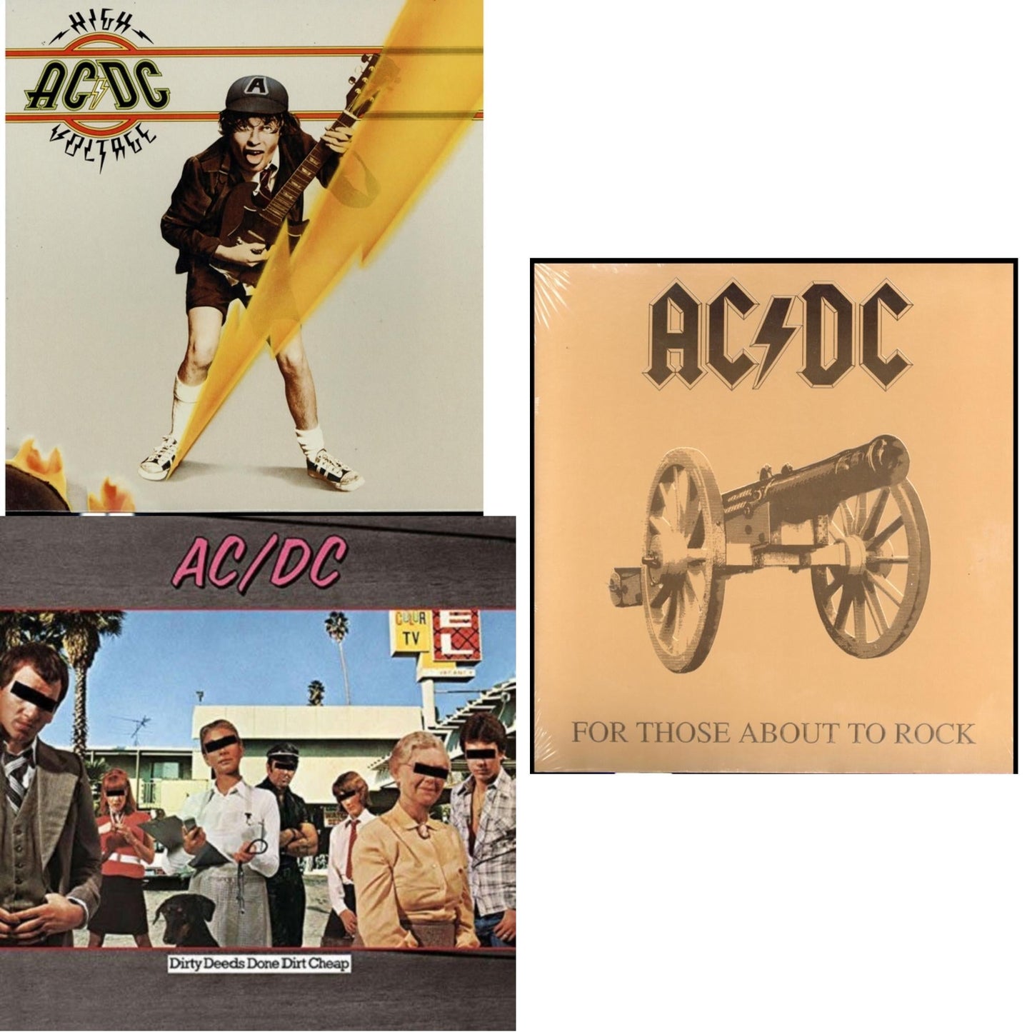High Voltage (180G) & Dirty Deeds Done Dirt Cheap (180G) & For Those About To Rock (180G)
