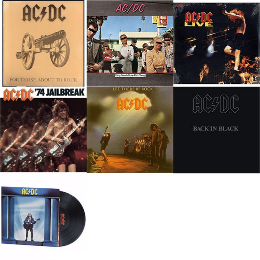 74 Jailbreak (180G) & Dirty Deeds Done Dirt Cheap (180G) & Let There Be Rock (180G) & Back In Black (180G) & For Those About To Rock (180G) & Who Made Who (180G) & Live (2LP/180G)