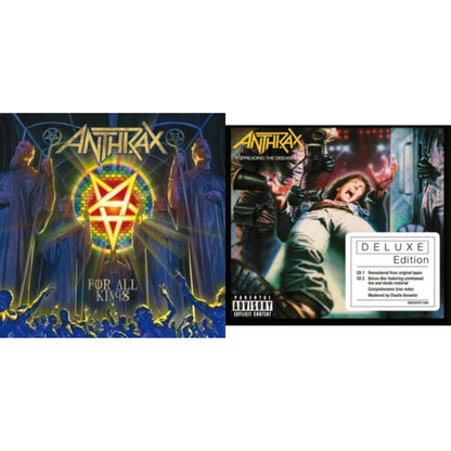 This is a 2 CD SKU bundle.
1.This CD is brand new.Format: CDMusic Style: ThrashThis item's title is: For All KingsArtist: AnthraxLabel: NUCLEAR BLAST IMPORTBarcode: 727361356705Release Date: 2/26/2016
2.This CD is brand new.