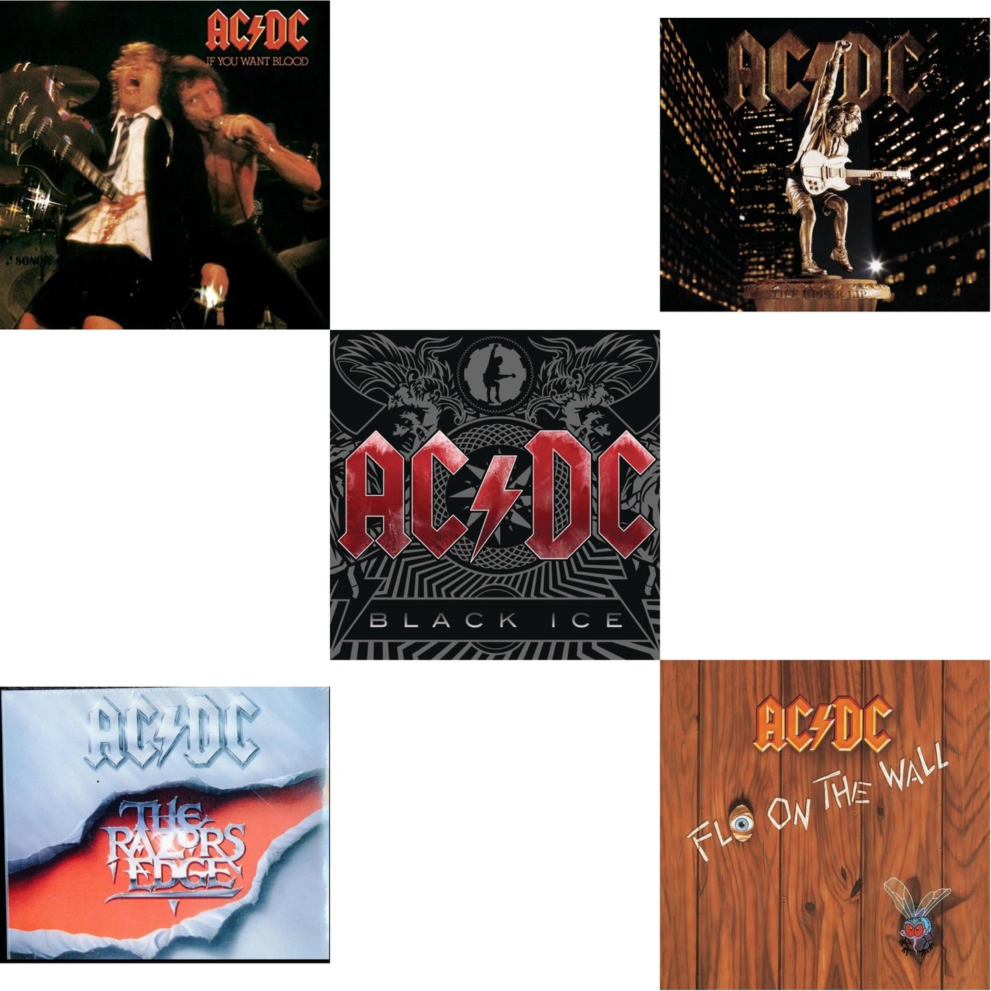 If You Want Blood You've Got It & Razor's Edge & Black Ice & Stiff Upper Lip & Fly On The Wall