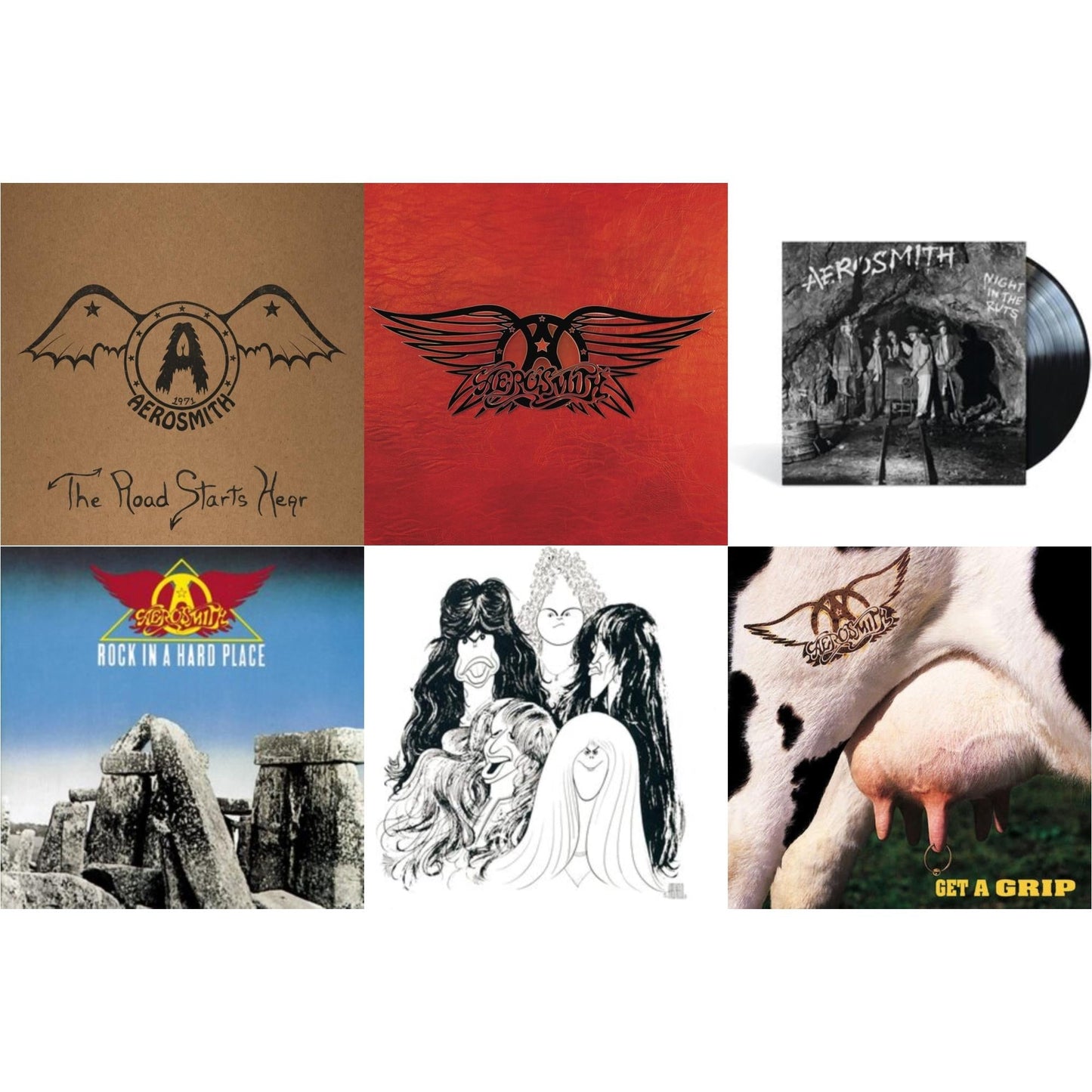 1971: The Road Starts Here & Greatest Hits (2LP) & Night In The Ruts & Rock In A Hard Place & Draw The Line & Get A Grip