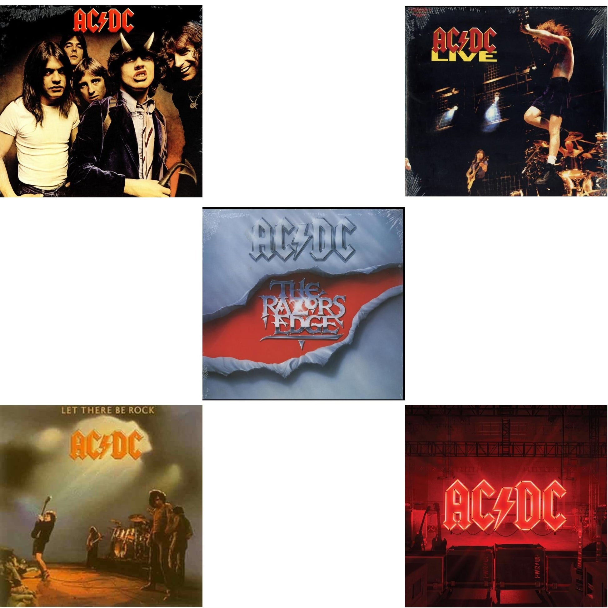 This is a 5 LP Vinyl SKU bundle.
1.This LP Vinyl is brand new.Format: LP VinylMusic Style: Hard RockThis item's title is: Power Up (180G/Gatefold Jacket/Inner Sleeve)Artist: Ac/DcLabel: COLUMBIABarcode: 194397255614Release Date: 11/13/2020
2.This LP Vinyl is brand new.