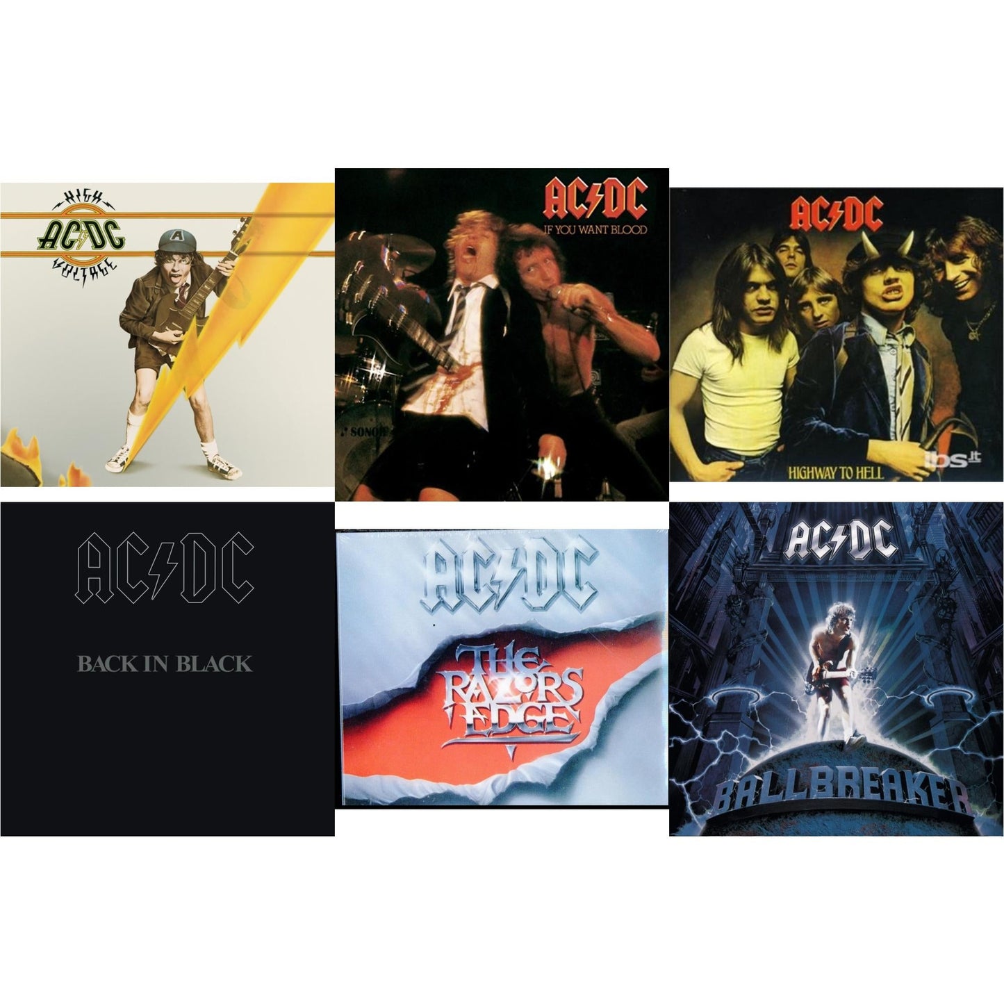 This is a 6 CD SKU bundle.
1.This CD is brand new.Format: CDMusic Style: Hard RockThis item's title is: High VoltageArtist: Ac/DcLabel: LEGACYBarcode: 696998020122Release Date: 2/18/2003
2.This CD is brand new.